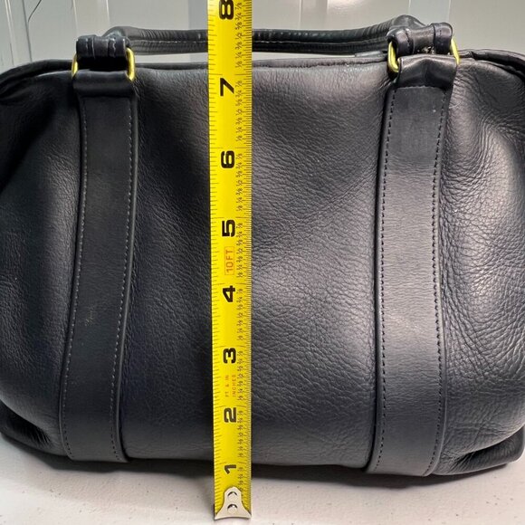 Coach Vintage Madison Top Handle Satchel Doctor Bag Navy Blue Made USA Classic - Picture 11 of 14